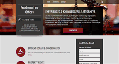 Desktop Screenshot of frankmanlaw-eminentdomain.com