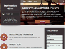 Tablet Screenshot of frankmanlaw-eminentdomain.com